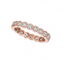 Jewelmi Custom 14k Rose Gold Diamond Eternity Wedding Band