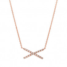 Jewelmi Custom 14k Rose Gold Diamond Necklace