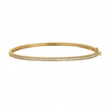 Jewelmi Custom 14k Yellow Gold Diamond Bangle Bracelet