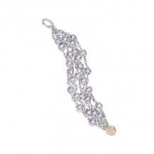 Tacori Sterling Silver Crescent Crown Gemstone Women's Bracelet - SB100P13