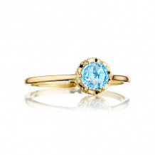 Tacori 14k Yellow Gold Crescent Crown Gemstone Men's Ring - SR23402FY