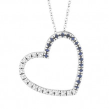 Jewelmi Custom 14k White Gold Sapphire Diamond Necklace