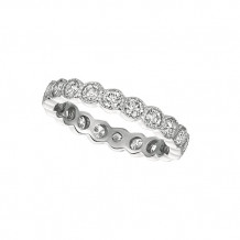 Jewelmi Custom 14k White Gold Diamond Eternity Wedding Band