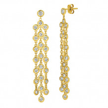 Jewelmi Custom 14k Yellow Gold Diamond Earrings