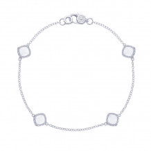 Tacori Sterling Silver Crescent Embrace Gemstone Women's Bracelet - SB22803