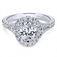 Gabriel & Co. 14k White Gold Contemporary Halo Engagement Ring - ER10291W44JJ
