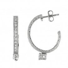 Jewelmi Custom 14k White Gold Diamond Earrings