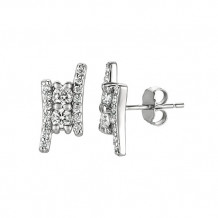 Jewelmi Custom 14k White Gold Diamond Earrings