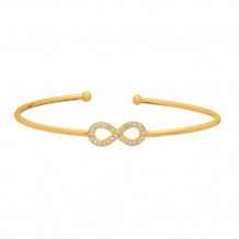 Jewelmi Custom 14k Yellow Gold Diamond Bangle Bracelet