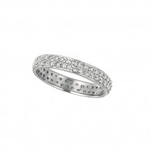 Jewelmi Custom 14k White Gold Diamond Eternity Wedding Band