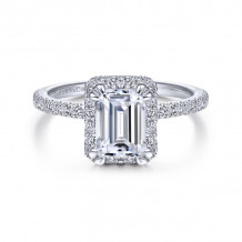 Gabriel & Co. 14k White Gold Contemporary Halo Engagement Ring - ER14962E6W44JJ