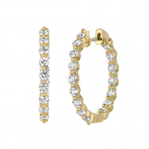 Jewelmi Custom 14k Yellow Gold Diamond Hoop Earrings