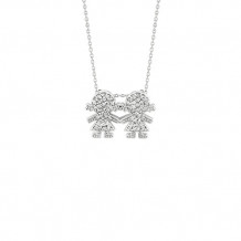Jewelmi Custom 14k White Gold Diamond Necklace
