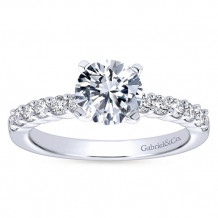 Gabriel & Co. 14k White Gold Contemporary Straight Engagement Ring - ER6874W44JJ