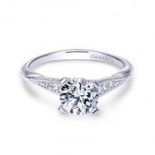 Gabriel & Co. 14k White Gold Contemporary Straight Engagement Ring - ER11750R4W44JJ