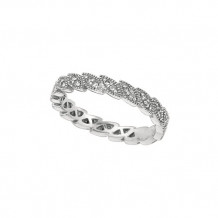 Jewelmi Custom 14k White Gold Carved Diamond Wedding Band