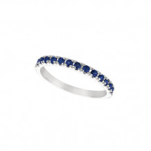 Jewelmi Custom 14k White Gold Sapphire Stackable Ring