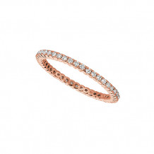 Jewelmi Custom 14k Rose Gold Diamond Eternity Wedding Band