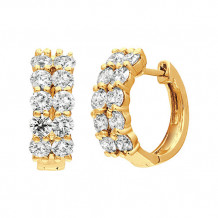 Jewelmi Custom 14k Yellow Gold Diamond Hoop Earrings