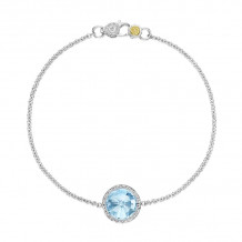 Tacori Sterling Silver Crescent Embrace Gemstone Women's Bracelet - SB16602