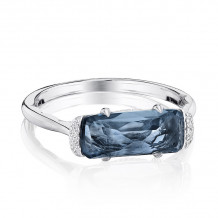 Tacori Sterling Silver Horizon Shine Diamond and Gemstone Men's Ring - SR22433