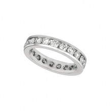 Jewelmi Custom 14k White Gold Diamond Eternity Wedding Band