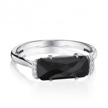 Tacori Sterling Silver Horizon Shine Diamond and Gemstone Men's Ring - SR22419