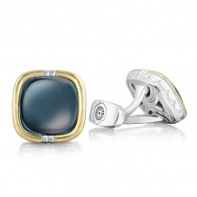 Tacori Sterling Silver and 18k Yellow Gold Retro Classic Gemstone Men's Cuffink - MCL109Y37
