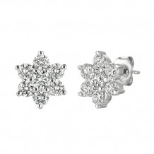 Jewelmi Custom 14k White Gold Diamond Earrings