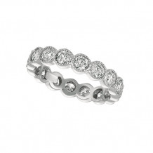 Jewelmi Custom 14k White Gold Diamond Eternity Wedding Band