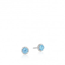 Tacori Sterling Silver Crescent Crown Gemstone Stud Earring - SE24045