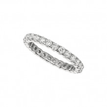 Jewelmi Custom 14k White Gold Diamond Eternity Wedding Band