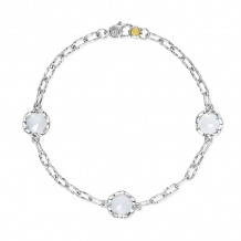 Tacori Sterling Silver Crescent Crown Gemstone Women's Bracelet - SB22103