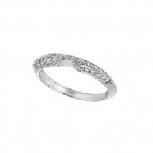 Jewelmi Custom 14k White Gold Curved Diamond Wedding Band