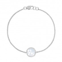 Tacori Sterling Silver Crescent Embrace Gemstone Women's Bracelet - SB16603