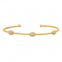 Jewelmi Custom 14k Yellow Gold Diamond Bangle Bracelet