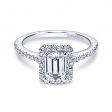 Gabriel & Co. 14k White Gold Contemporary Halo Diamond Engagement Ring - ER5822W44JJ-f