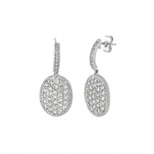 Jewelmi Custom 14k White Gold Diamond Drop Earrings