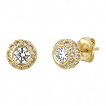 Jewelmi Custom 14k Yellow Gold Diamond Earrings