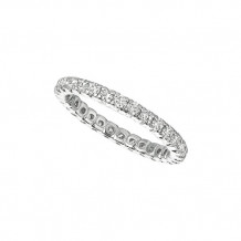 Jewelmi Custom 14k White Gold Diamond Eternity Wedding Band