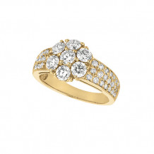 Jewelmi Custom 14k Yellow Gold Diamond Flower Ring