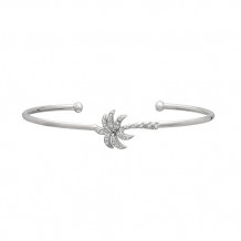 Jewelmi Custom 14k White Gold Diamond Bangle Bracelet