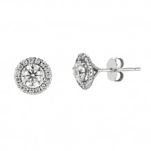 Jewelmi Custom 14k White Gold Diamond Earrings