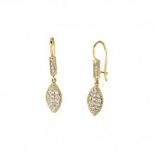 Jewelmi Custom 14k Yellow Gold Diamond Drop Earrings