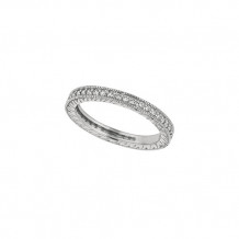 Jewelmi Custom 14k White Gold Carved Diamond Wedding Band