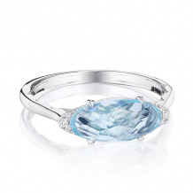 Tacori Sterling Silver Horizon Shine Diamond and Gemstone Men's Ring - SR22302