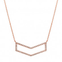 Jewelmi Custom 14k Rose Gold Diamond Necklace