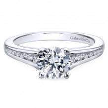 Gabriel & Co. 14k White Gold Contemporary Straight Engagement Ring - ER12324R3W44JJ
