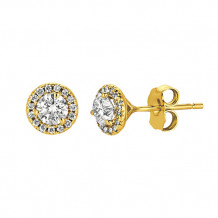 Jewelmi Custom 14k Yellow Gold Diamond Earrings