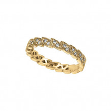 Jewelmi Custom 14k Yellow Gold Carved Diamond Wedding Band